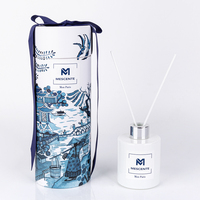 Mescente 200ml bouteille en verre de cristal décoratif écologique en gros parfum diffuseur de roseau floral forme liquide stocké