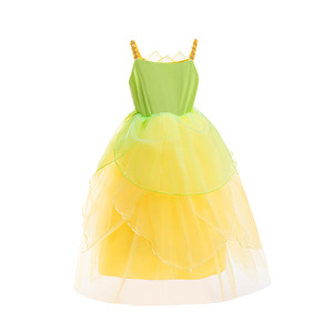 Niñas Tiana Cosplay disfraz vestido niños trajes fantasía Halloween carnaval fiesta <span class=keywords><strong>Tinkerbell</strong></span> disfraz juego de rol ropa de lujo - Product Image 6