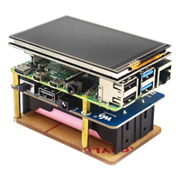 Raspberry Pi UPS HAT (B) Fuente de Alimentación Ininterrumpida de 5V 5A de Alta Corriente con Conector de Pines Pogo para Pi 4B Herramienta de Desarrollo de Sensores