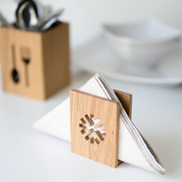 Porte-serviettes en bois de Noël, organisateur de mouchoirs rustique pour table, décoration de table de fête, fournitures pour la maison et les restaurants