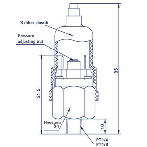 Interruptor de presión de aire NO NC de diafragma de compresor de aire bomba de aire neumática regulable controlador automático sensor - Product Image 3