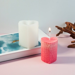 Moule à bougie en silicone à prix d'usine pour la Saint-Valentin, décoration de la maison, bougie parfumée - Product Image 1
