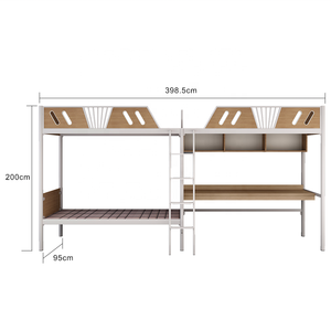 Thép hiện đại Thiết kế giường bảng Kết Hợp Giường cho các trường học ký túc xá khách sạn ăn sáng giường tầng cao đẳng căn hộ ký túc xá - Product Image 2