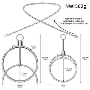 Edelstahl-Brustklemme Metallkette Brust-Bondage Weibliche Masturbation Erotisches Spiel Brustwarzen-Einschränkung Lust-Fetisch-Spielzeug - Product Image 6