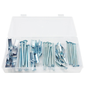 24 Stuks 48 Stuks 32 Stuks Verzinkt Koolstofstaal Combinatie Box Set Lente Toggle Ankers Met M4 Draadkop Verwijderbaar Voor Gipsplaten - Product Image 4