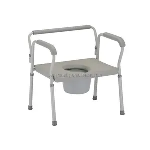 Kesre — chaise de chevet confortable BA389, siège de toilette avec bras, cadre de sécurité pour salle de bains, pour adultes et personnes âgées, robuste