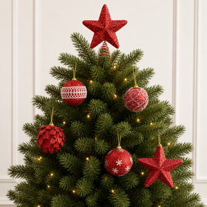 Pentagramme <span class=keywords><strong>de</strong></span> sommet d'<span class=keywords><strong>arbre</strong></span> <span class=keywords><strong>de</strong></span> 15/20 cm en mousse dorée, rouge et argentée pour la décoration <span class=keywords><strong>de</strong></span> Noël - Product Image 1
