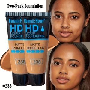 3 Color Liquid <b>Foundation</b> Lightweight Full Coverage Long Lasting Natural Makeup Waterproof OEM ODM - Product Image 3