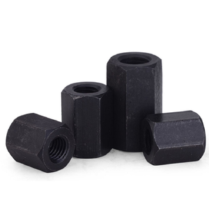 M20 <span class=keywords><strong>M26</strong></span> M28 ASTM B7 B7M A325 A307 GR2 GR5 Grade 2 5 Gal Acier Noir Oxyde Noir Poudre Revêtement Hexagonal Tête Hexagonale Long Écrou DIN6334 - Product Image 4