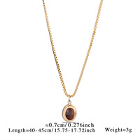 Collier minimaliste en pierre naturelle en forme de cœur avec une pièce en acier inoxydable de qualité supérieure