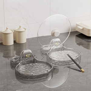 Pot Lid Rack With Spoon Rest And Chopstick Holder Plastic Kitchen Countertop Organizer For Pot Cover Storage - Product Image 3