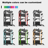 Machine Smith Tout-en-un avec Power Rack Multifonction, Entraîneur Crossover à Câbles et Accessoires Complets pour Salle de Sport à Domicile et Studio