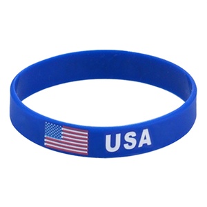 Bracelets en silicone sportifs imperméables imprimés en couleur, cadeaux promotionnels, bracelets personnalisés avec logo - Product Image 1