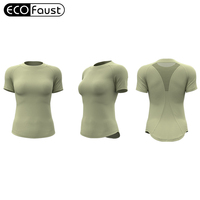 T-shirts de sport compressifs pour femmes, coupe ajustée, col en V, légers, respirants, écologiques, avec logo fitness, design chinois, Dryfit