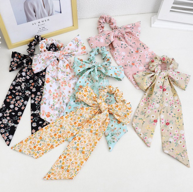 Новые корейские круги для волос с модным принтом тканевые художественные ленты с бантом украшения для волос