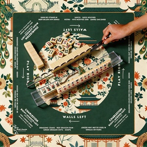 Alfombrilla de Mahjong Antideslizante, Impermeable, de Goma, Colorida, Estilo Europeo Americano, Superventas, para Mesa de Póker, Silenciosa - Product Image 1