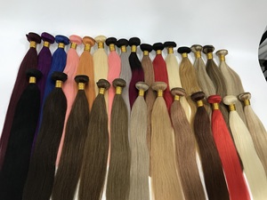 Extensions de cheveux brésiliens colorés 100 % Remy, alignées aux cuticules, naturelles et vierges, en gros FH - Product Image 3
