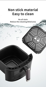 Thông Minh Kỹ thuật số không khí Nồi chiên lò hiện đại vuông nhôm thiết kế với màn hình LCD hiển thị cho nhà xe khách sạn nhà để xe sử dụng - Product Image 4