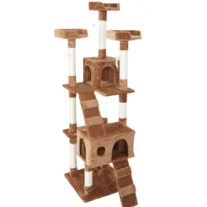 Pets Toys And Accessories Cat Scratcher Cardboard House Trees Carton Package Cat Toy Sustainable Cat Scratching Sleeping Playing