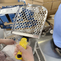 Cuillère à sable en acier inoxydable avec poignée amovible en plastique Accessoires de détecteur de métaux pour la chasse au trésor de plage