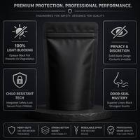 Pochette refermable en Mylar de 1 oz, anti-odeur, avec logo personnalisé, pour emballage en vrac d'herbes et de fleurs de la côte ouest (personnalisable)