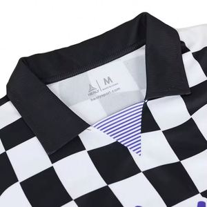 High Quality V Neck Retro for <b>Collar</b> Soccer Jerseys Oversize Football Short Breathable Quick Dry Man Custom Vintage <b>T</b>-<b>shirt</b> - Product Image 2