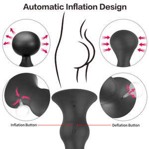 Elettrico automatico gonfiabile innesto perline anale dilatatore della prostata espansione vibratore anale sex toy piacere con potente ventosa - Product Image 4