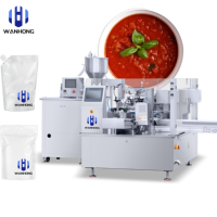 Machine de remplissage et de scellage automatique contrôlée par PLC pour pâte de tomate, mayonnaise et liquides en sachets/sacs
