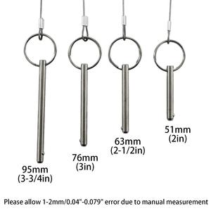 Pasador de Liberación Rápida para Bimini de Barco, de Acero Inoxidable, con Cordón para Bisagra de Cubierta - Product Image 6