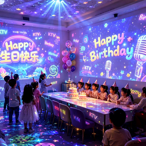 Écran de projection LED multicolore monté au plafond avec télécommande pour cinéma maison, KTV, affichage de films d'anniversaire - Product Image 1