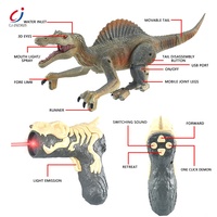 Chengji spinosaurus jouet marche robot dinosaure rc jouets 2 en 1 lumière chasse spray 5ch télécommande infrarouge dinosaure