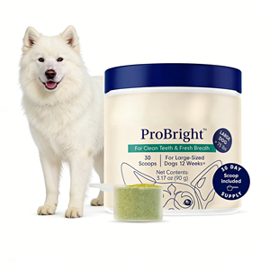 Polvo Dental Natural a Base de Enzimas Herbales <span class=keywords><strong>para</strong></span> <span class=keywords><strong>Perros</strong></span> y Gatos, Eliminador de Sarro y Mal Aliento, Refrescante Bucal, Refuerzo Inmunológico Orgánico, Seguro - Product Image 1