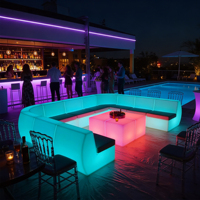 Canapé de meuble lumineux de luxe canapé à LED classique canapé à LED pour bar et discothèque meubles à LED tables et chaises