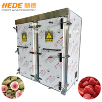 Déshydrateur alimentaire industriel entièrement automatique en acier inoxydable SUS304 HEDE HD-YS-2 pour fruits, légumes, poissons et viandes, avec chauffage à la vapeur