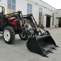 Tracteur agricole de 50 ch à 80 ch avec chargeur 4x4, tracteur compact diesel, mini-tracteurs agricoles