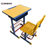 Chaise de bureau moderne réglable pour étudiant unique pour la maison, le bureau et le salon Ensemble de mobilier scolaire en fer durable Solution unique pour