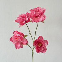 Fleurs artificielles en tissu de soie rose pour décorations de mariage décor d'hôtel et ornements de salon à la maison