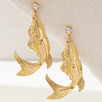 Boucles d'oreilles à la mode pour femmes bijoux de vacances d'été dorés avec perle soleil étoile de mer poisson visage fleur de corail cadeau en forme d'animal