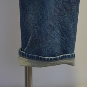 <span class=keywords><strong>Jean</strong></span> décontracté bleu délavé coupe droite ample pour femme, 98% coton 2% élasthanne - Product Image 5