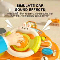 Simulador de Conducción de Automóviles Multifuncional Zhorya para Bebés, Juguetes de Volante de Plástico para Niños con Luz y Sonido