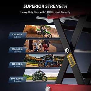 אופנוע להרים scissor שקע 1100lb קיבולת רחבה מרפסת אופנועי חול עבור אופנועים רחוב יותר