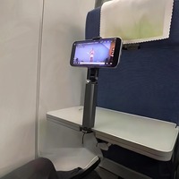 Support de téléphone portable rotatif, extensible et pliable en métal avec stabilisation d'image pour les voyages en avion, en train et sur les bureaux
