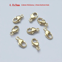 Fermoir en or rempli 14K US, moulé, original GF, forme goutte d'eau et fermoir mousqueton, pour colliers et bracelets DIY