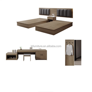 <b>Low</b> Cost Hotel Bedroom Furniture Set Twin <b>Double</b> King <b>Bed</b> Frame With Headboard Nightstand TV Cabinet Desk Wardrobe For Full Room - Product Image 2