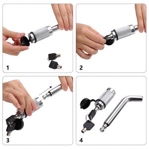 ตะขอลากรถ TCS สีเงิน ทำจากเหล็กกล้าคาร์บอน พร้อมตัวล็อคแบบ Plum Blossom สำหรับรถ SUV รถออฟโรด เรือยอชท์ และอุปกรณ์เสริมสำหรับการลากจูง - Product Image 5