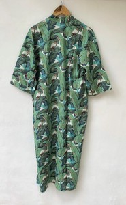 Women's Floral Print <b>Kaftan</b> <b>Dress</b> Boho Style Relaxed Fit Long <b>Dress</b> Drawstring Waist Gathered Casual Wear Outfit - Product Image 2
