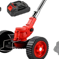 Débroussailleuse sans fil légère 96V à moteur 2 temps avec roues, faible bruit, portative, largeur de coupe 250mm, 40.2CC, en plastique