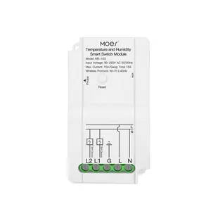 Módulo de interruptor inteligente de temperatura y humedad, interruptor de Control remoto por aplicación Tuya, bricolaje, funciona con altavoces inteligentes