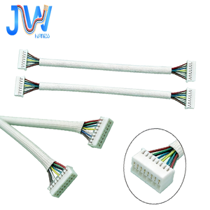 Cabo de Fiação JST PHD 2.0mm 10 Pinos Dupla Ponta Blindado Cobre Estanhado 300V 1007 28AWG Trançado Branco para Eletrodomésticos e Eletrônicos - Product Image 1
