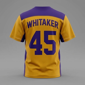 Maillot de lacrosse unisexe de qualité supérieure, 140g, en maille polyester, vêtements d'équipe, impression de logo personnalisée, respirant, col en V, manches courtes - Product Image 4